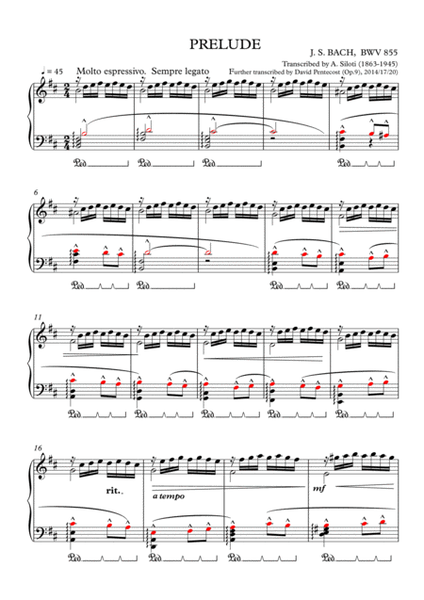 Prelude, BWV 855 (arr. Opus 9) image number null