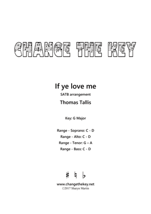 Book cover for If ye love me - G Major