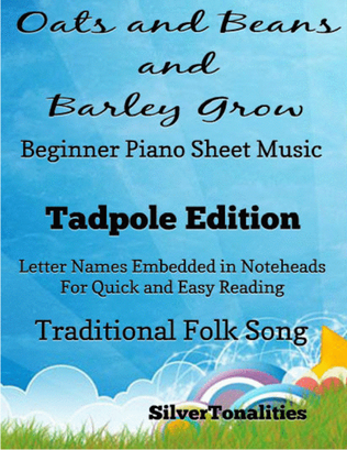 Book cover for Oats and Beans and Barley Grow Beginner Piano Sheet Music 2nd Edition