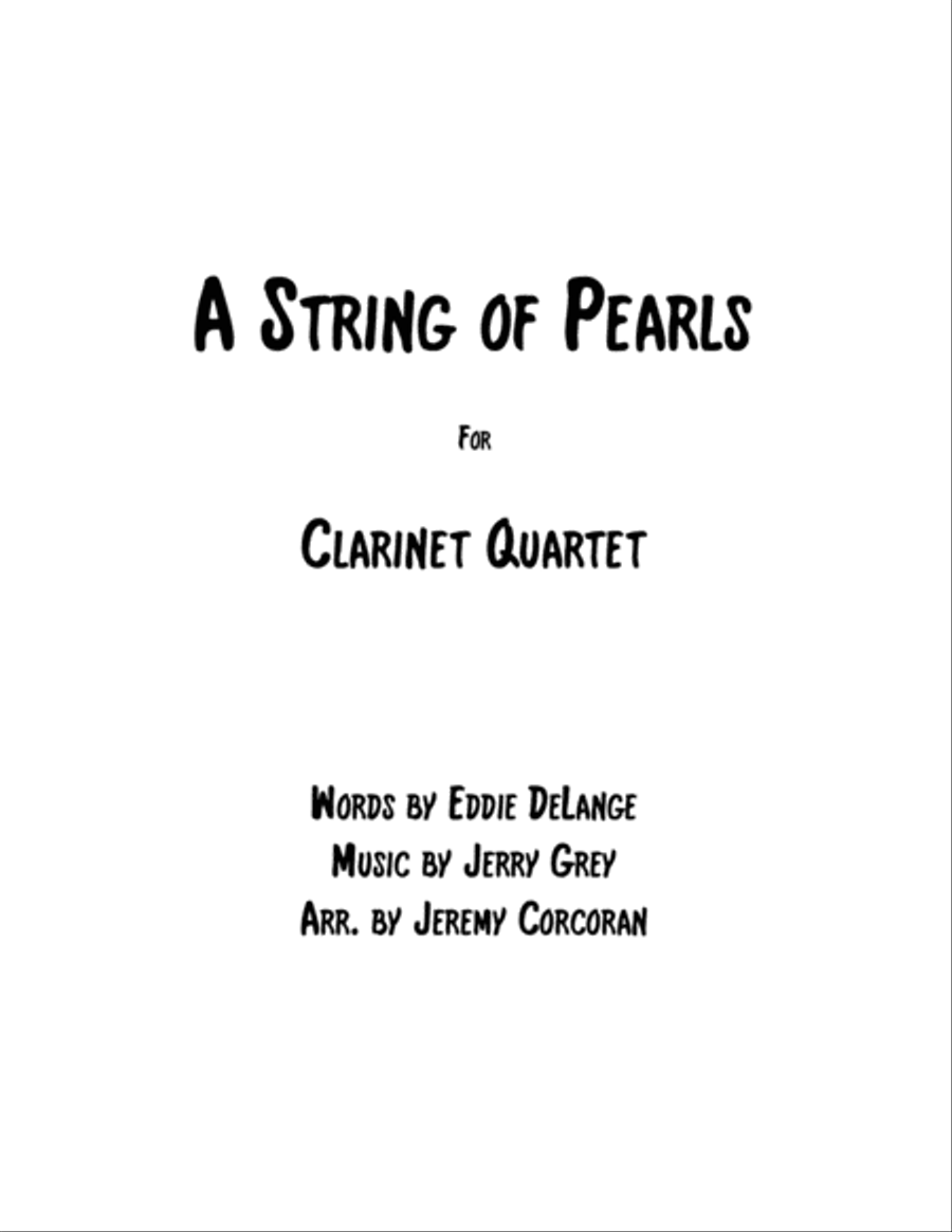 A String Of Pearls Woodwind Quartet scores gallery preview page 1