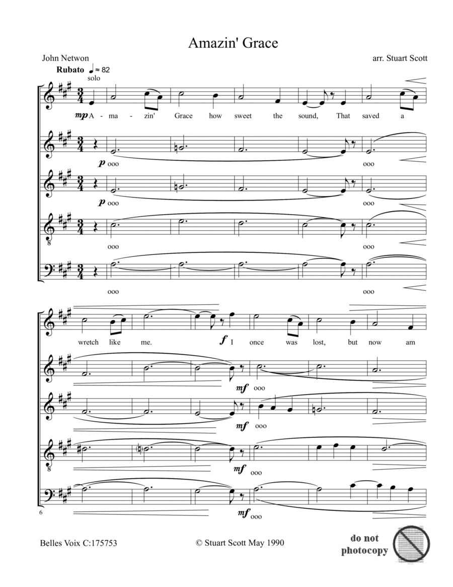 Amazing Grace Small Ensemble scores gallery preview page 1