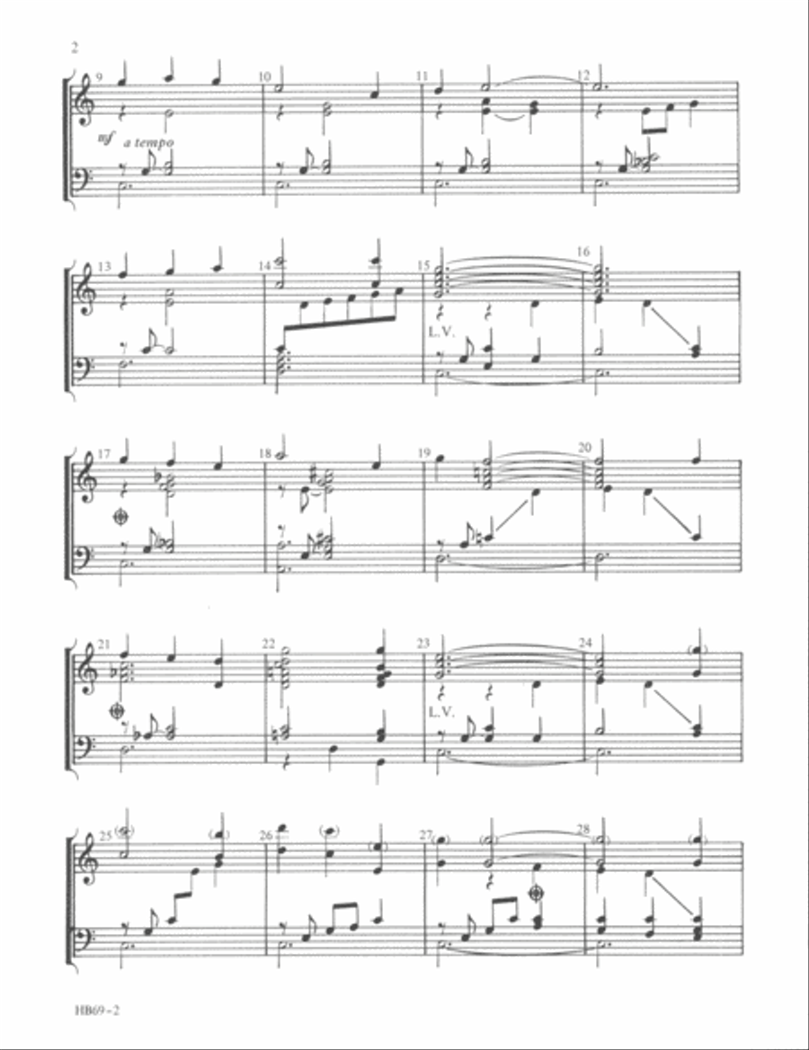 His Eye Is On the Sparrow - Wagner Handbell Choir scores gallery preview page 3