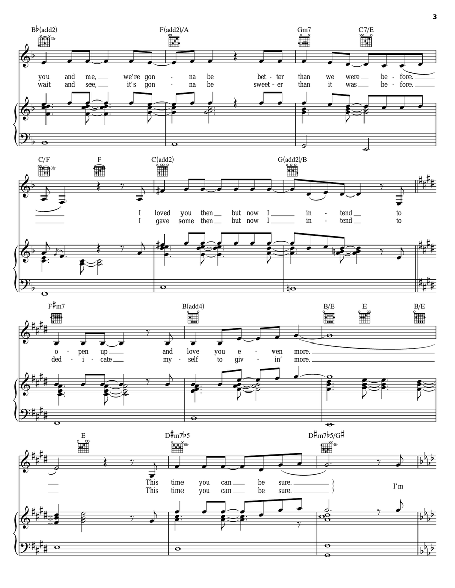Never Gonna Let You Go Piano, Vocal, Guitar scores gallery preview page 3