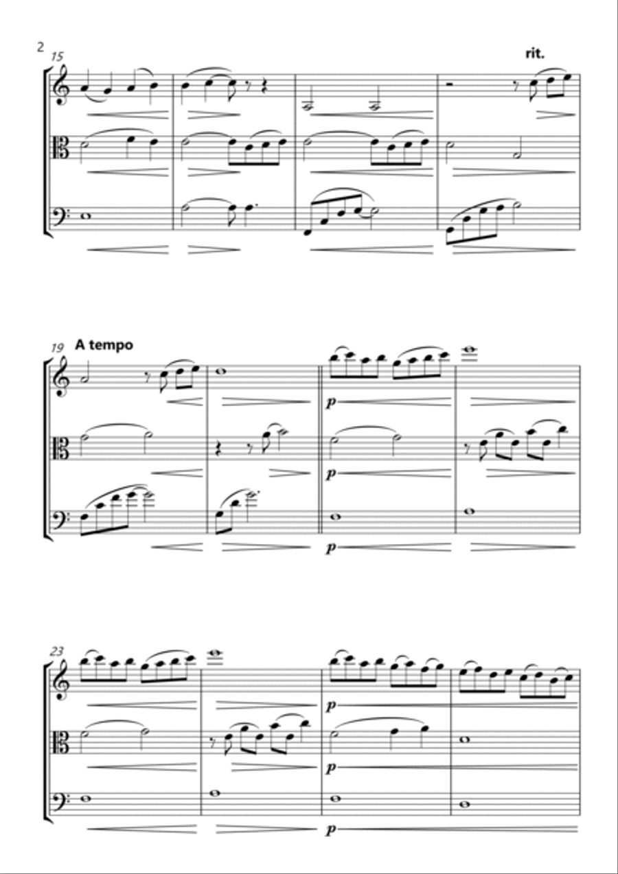 Portuguese Love Theme String Trio scores gallery preview page 2