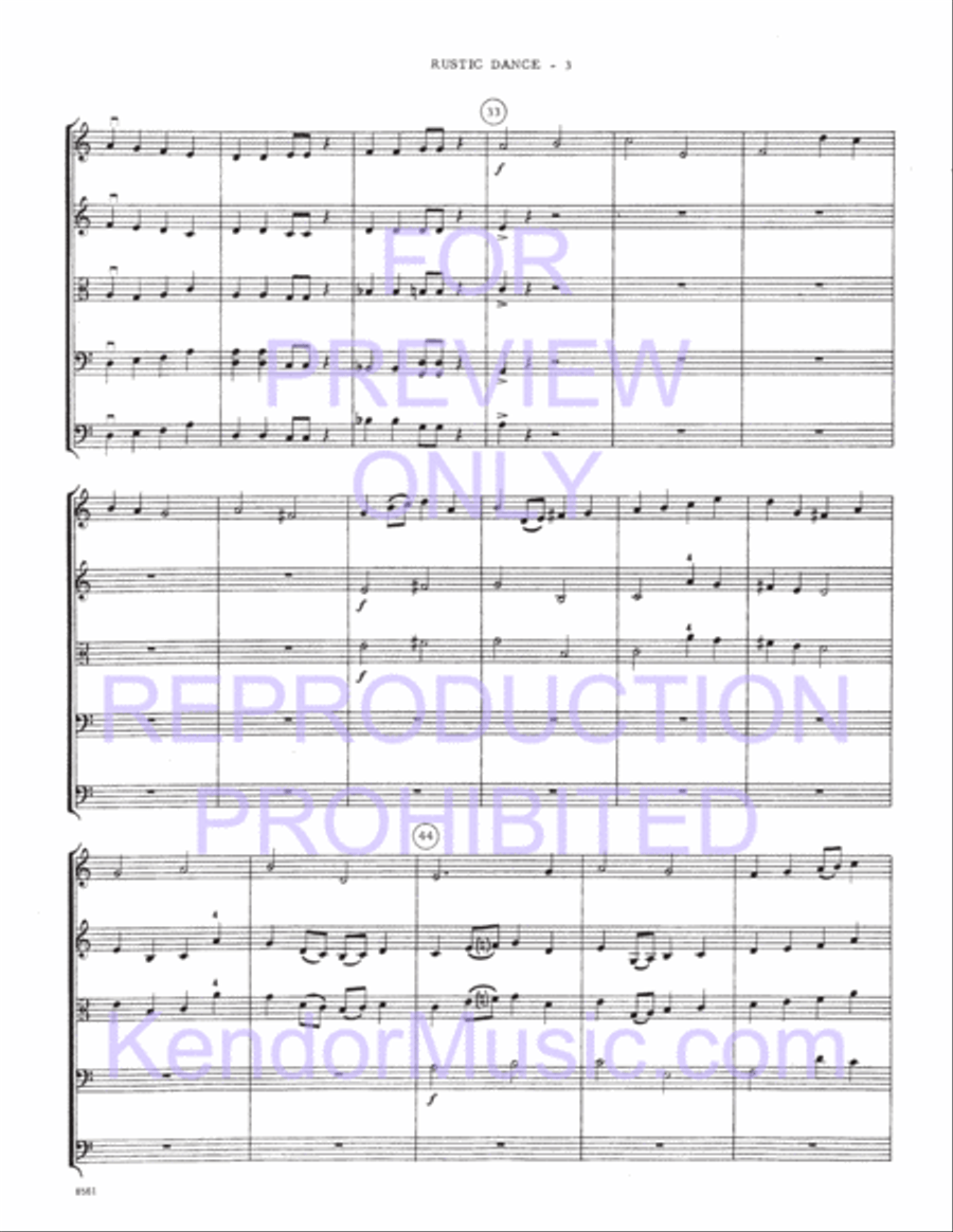 Rustic Dance Rustic Dance String Orchestra scores gallery preview page 5