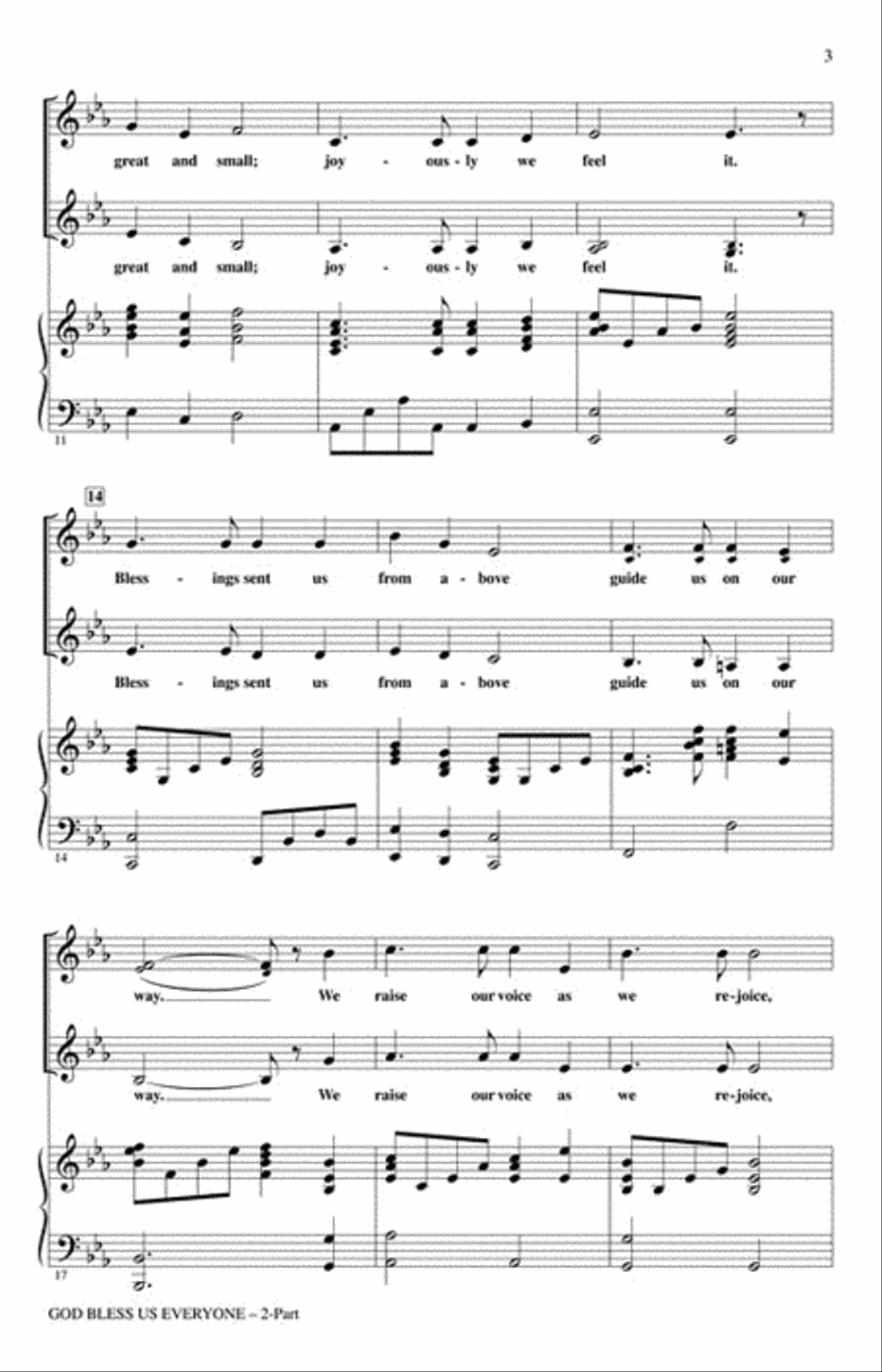 God Bless Us Everyone 2-Part scores gallery preview page 3
