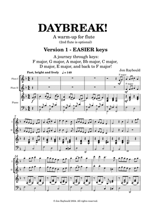 DAYBREAK! A Warm-up for flutes - Version 1 (Easier keys)