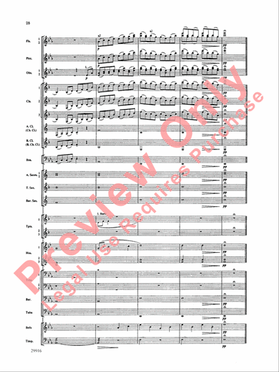 Prologue Prayer and Dream Pantomime (from the opera Hansel and Gretel) Concert Band scores gallery preview page 29