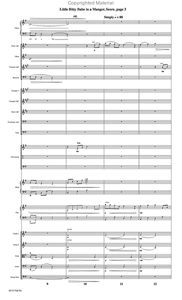 Little Bitty Babe in a Manger - Orchestral Score and Parts image number null