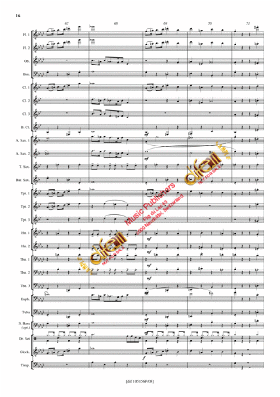 Theme from Inspector Gadget Concert Band scores gallery preview page 15