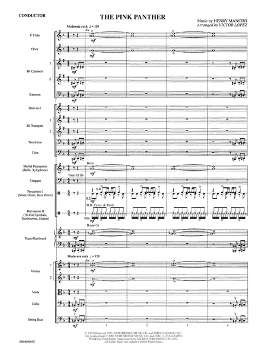 The Pink Panther: Score The Pink Panther: Score Full Orchestra scores gallery preview page 3