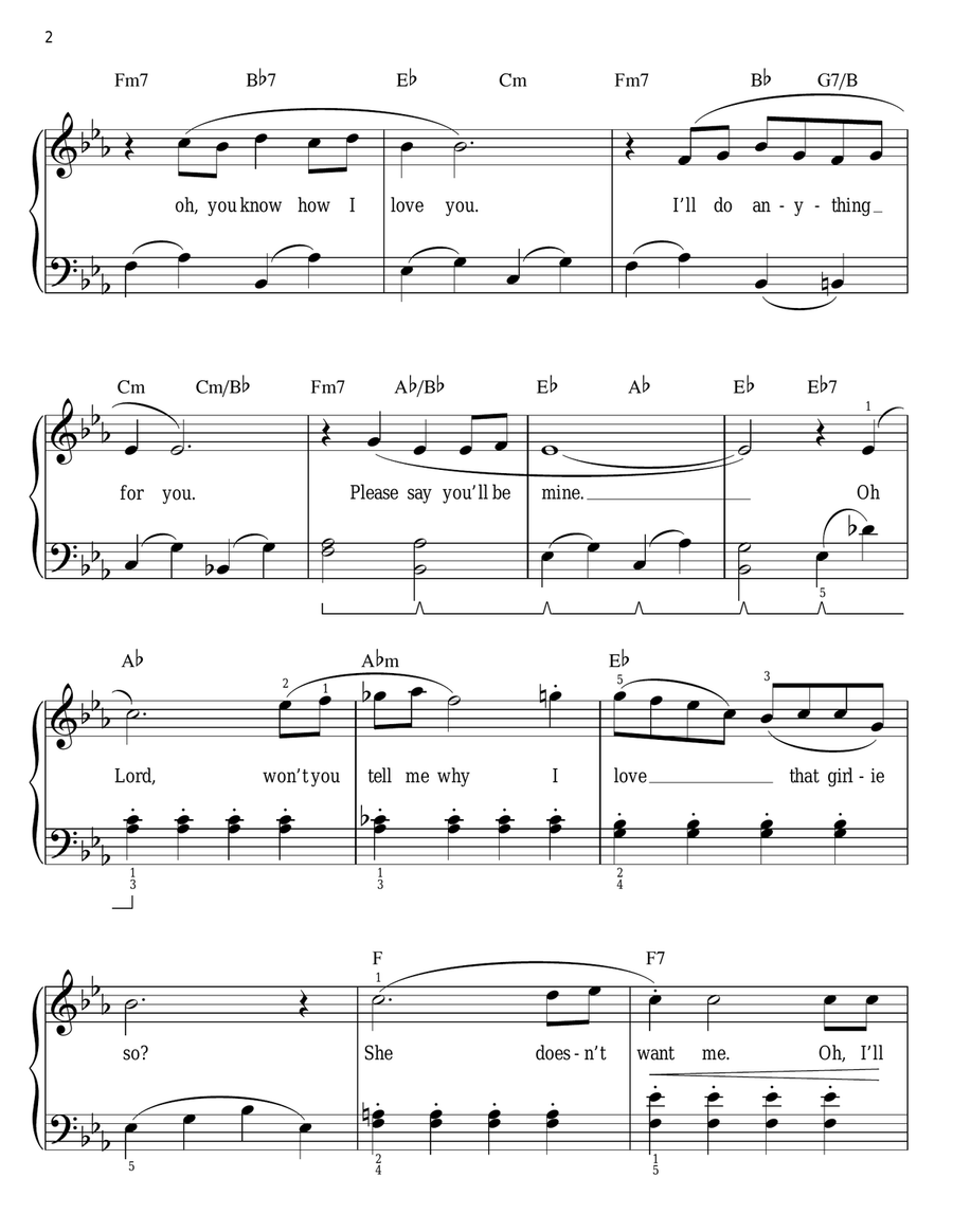 Sincerely (arr. Phillip Keveren) Easy Piano scores gallery preview page 2