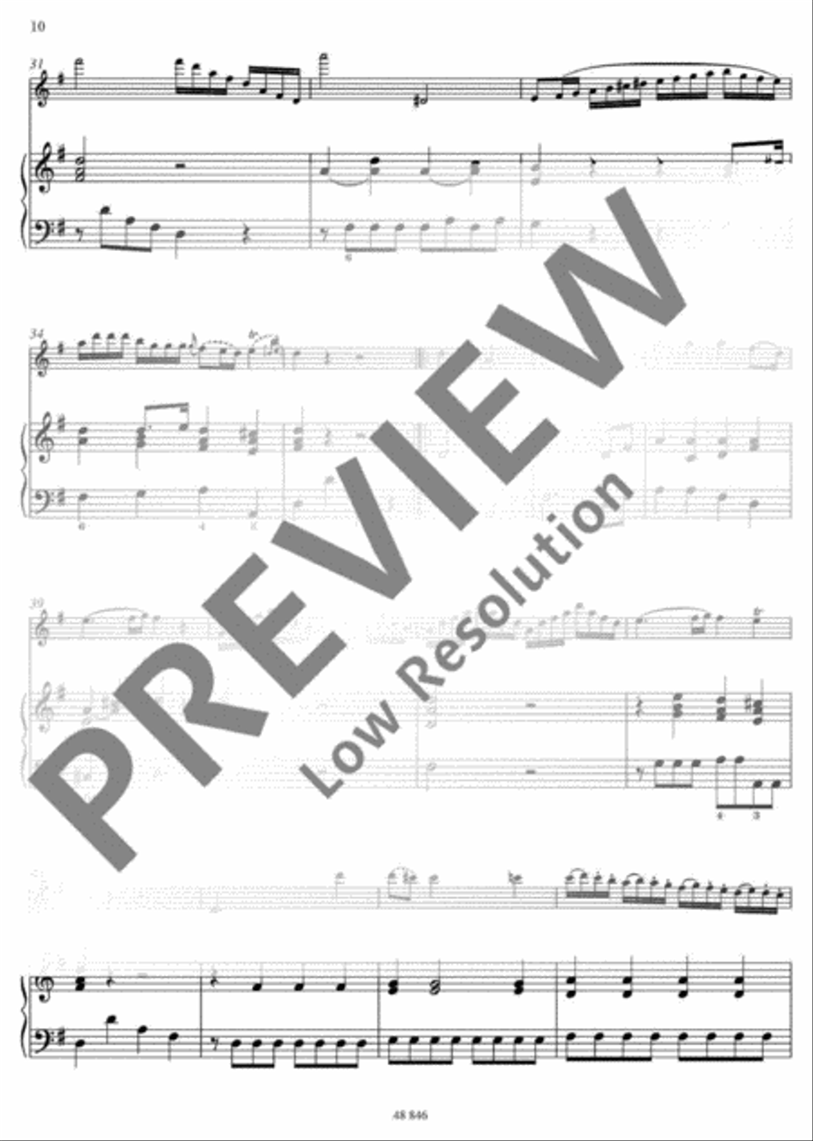 Sonata G major Flute scores gallery preview page 11