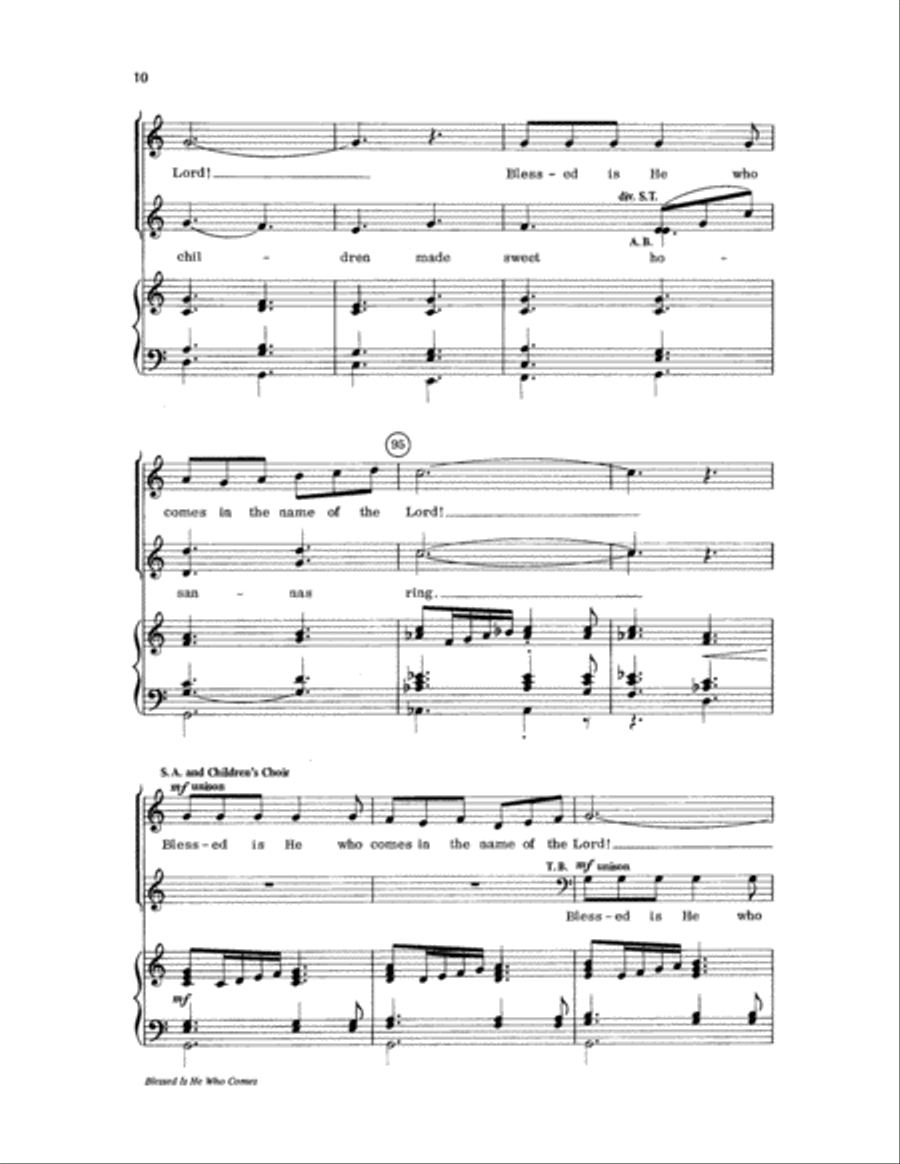 Blessed Is He Who Comes Choir scores gallery preview page 10