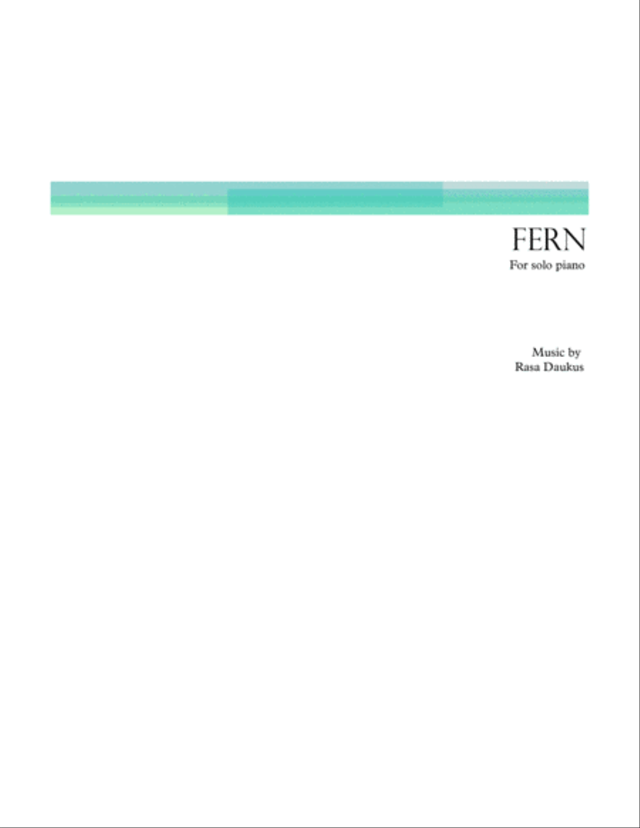 Fern Piano Solo scores gallery preview page 1