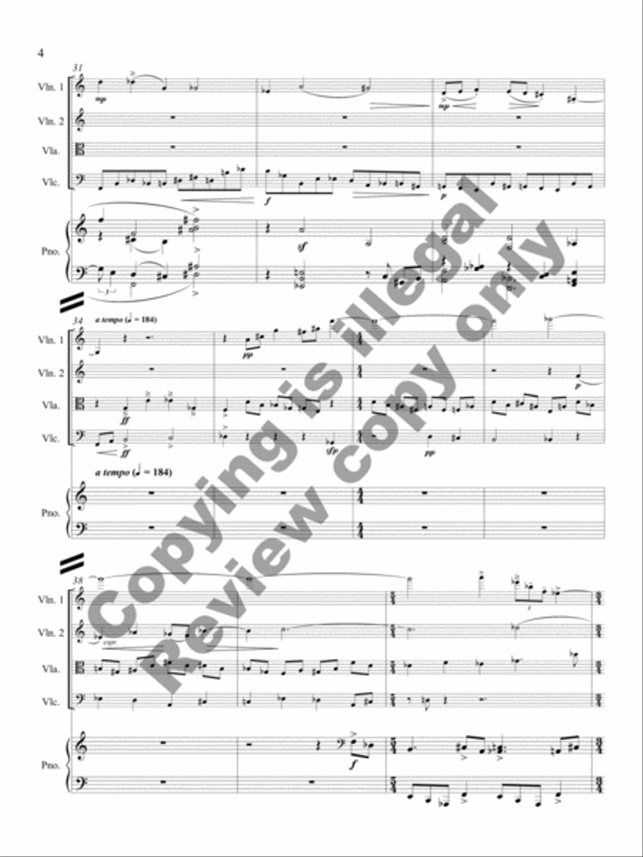 Revelations Piano Quintet scores gallery preview page 17