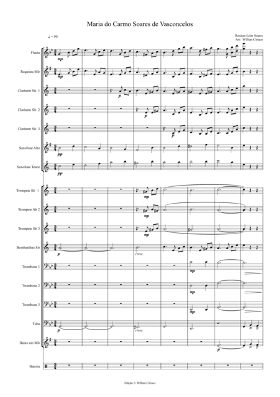 Maria de Carmo Soares de Vasconcelos Concert Band scores gallery preview page 6