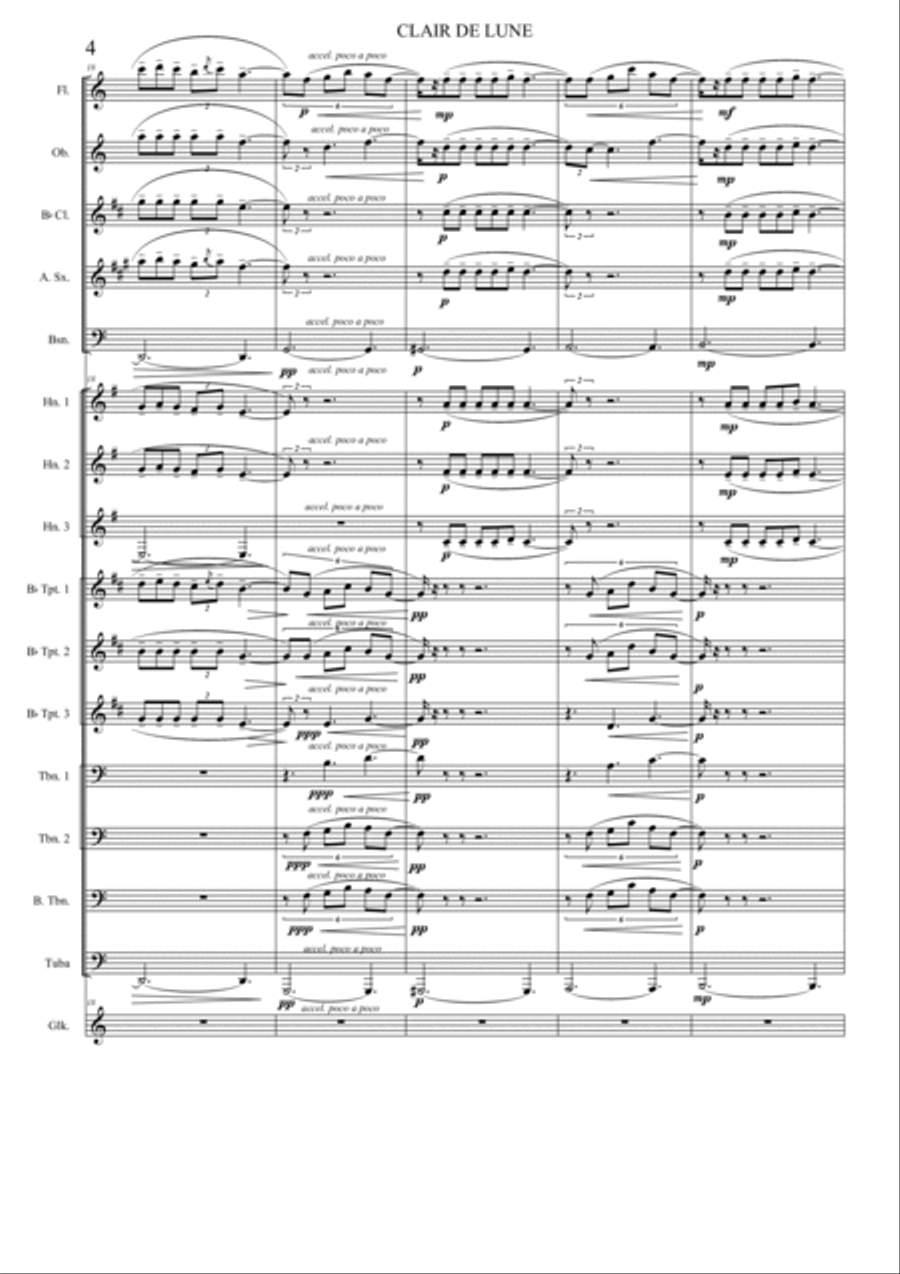 Clair de Lune Large Ensemble scores gallery preview page 5