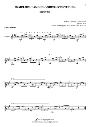 STUDY nº 3 op. 60 [ by Matteo Carcassi ]: guitar solo