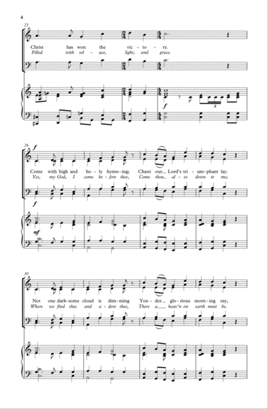 He is risen! 4-Part scores gallery preview page 4