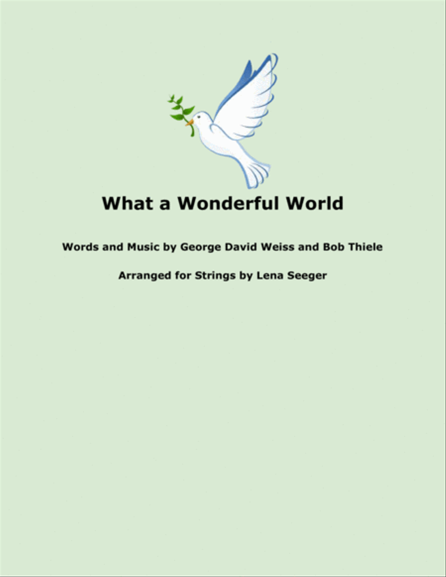 What A Wonderful World String Quartet scores gallery preview page 1
