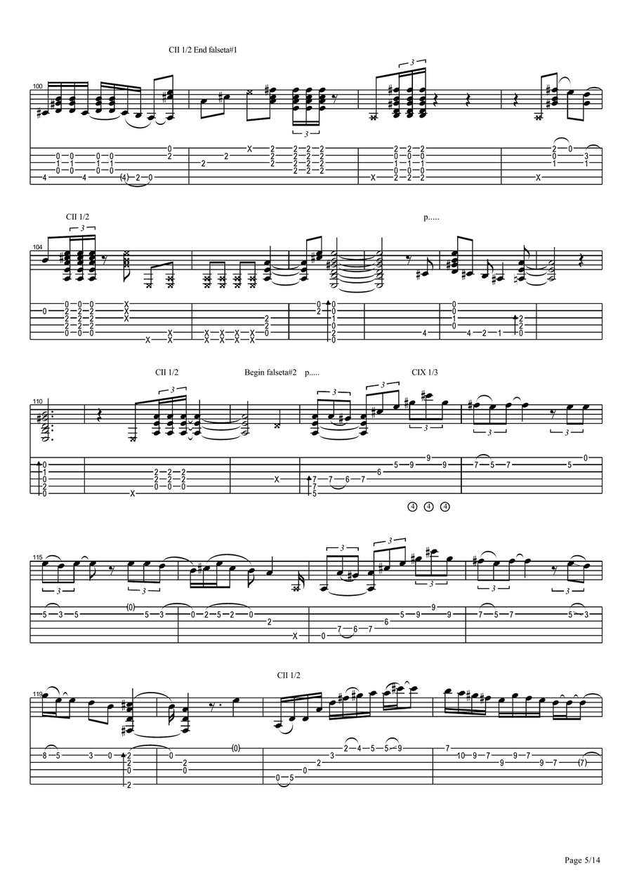 Vicente Amigo - Ciudad De Las Ideas - 2 - La Tarde Es Caramelo Acoustic Guitar scores gallery preview page 5