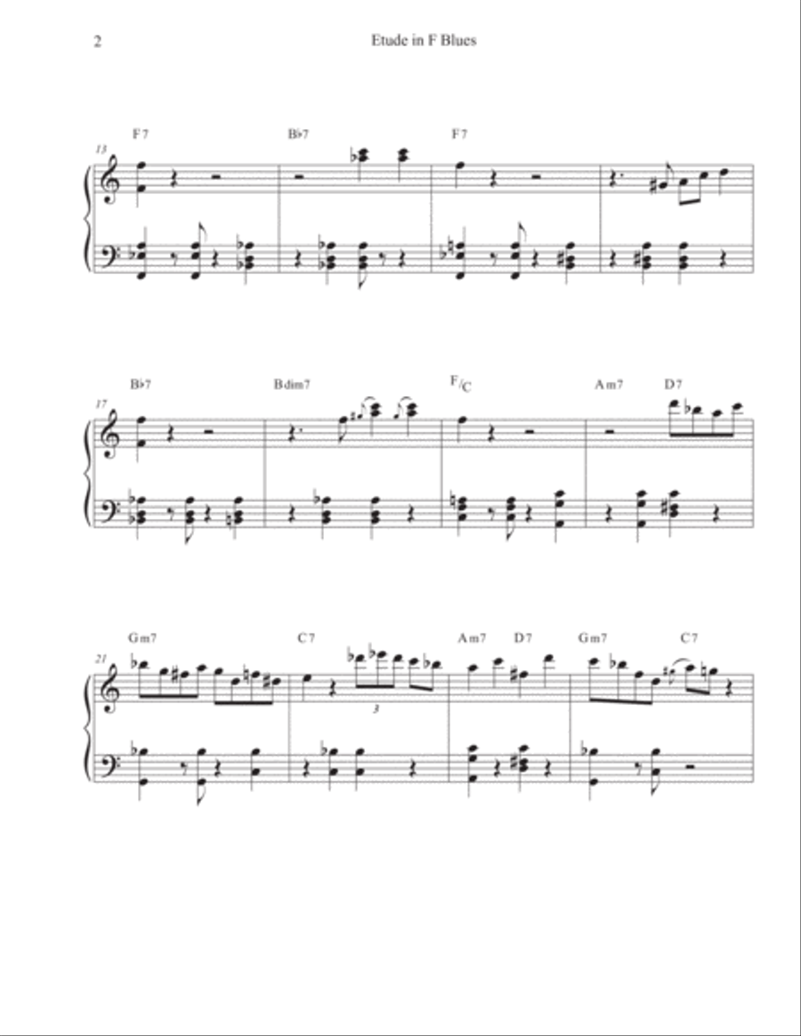 Etude in F Blues Piano Method scores gallery preview page 2