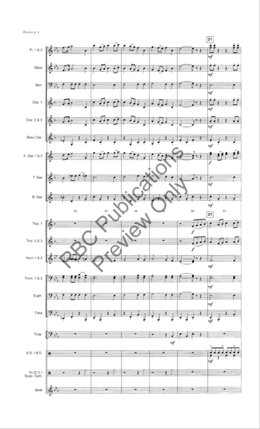 Rejoice Concert Band scores gallery preview page 7
