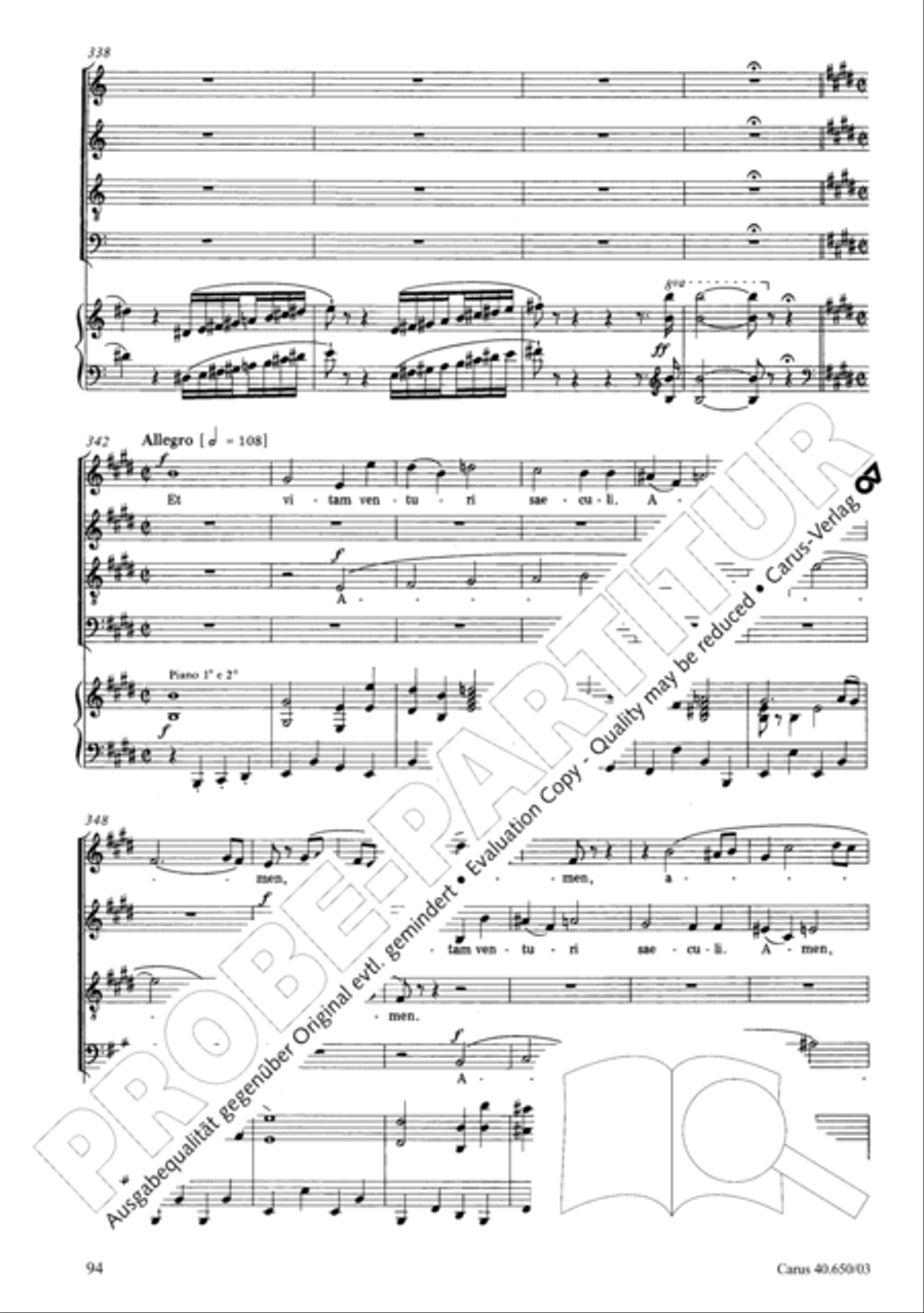 Petite Messe solennelle 4-Part scores gallery preview page 97