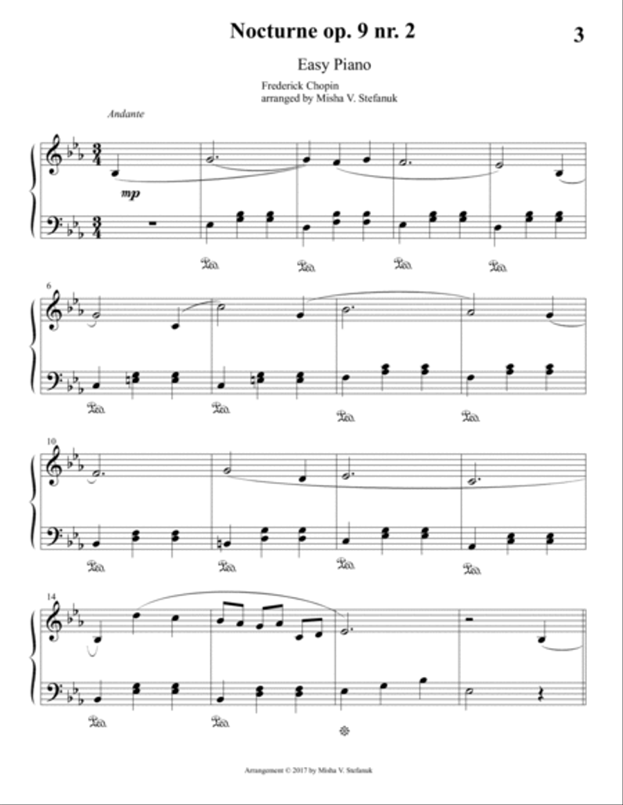 30 Chopin Easy Piano Classics Easy Piano scores gallery preview page 3