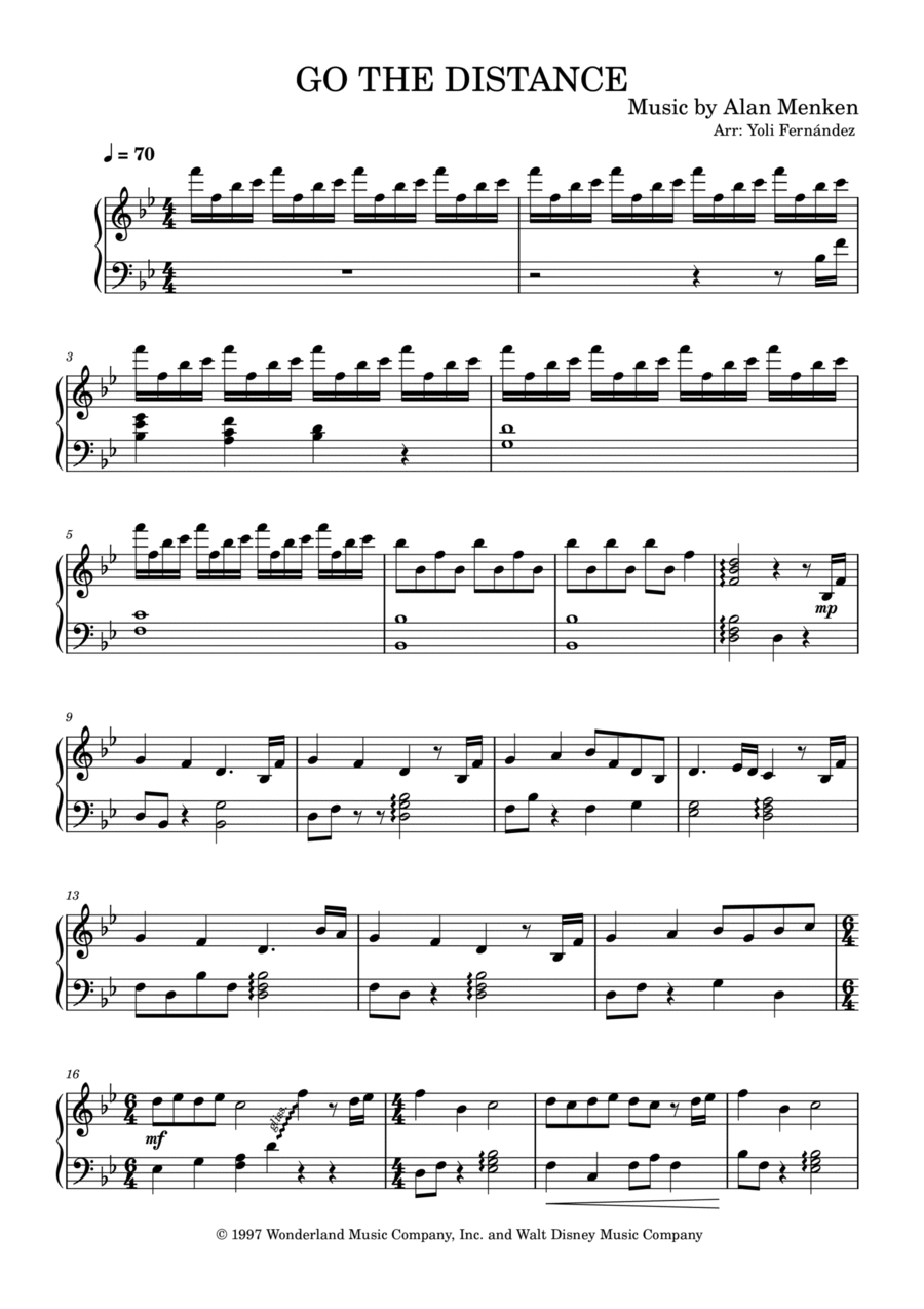 Go The Distance Go The Distance Celtic Harp scores gallery preview page 1