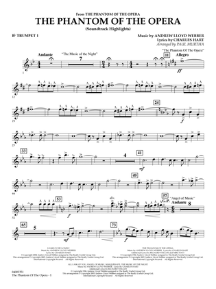 The Phantom Of The Opera (Soundtrack Highlights) (arr. Paul Murtha) - Bb Trumpet 1