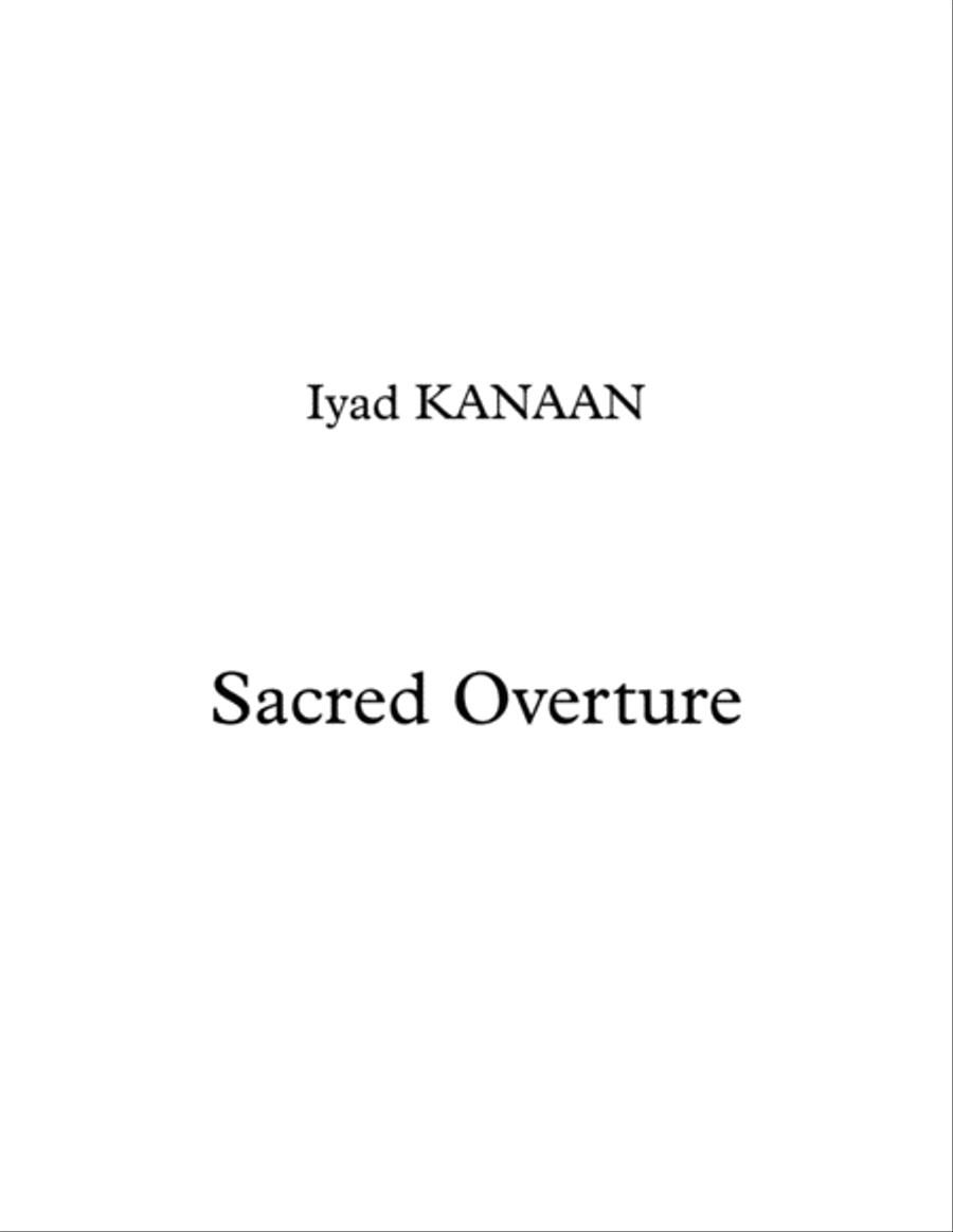 Sacred Overture for piano quintet image number null