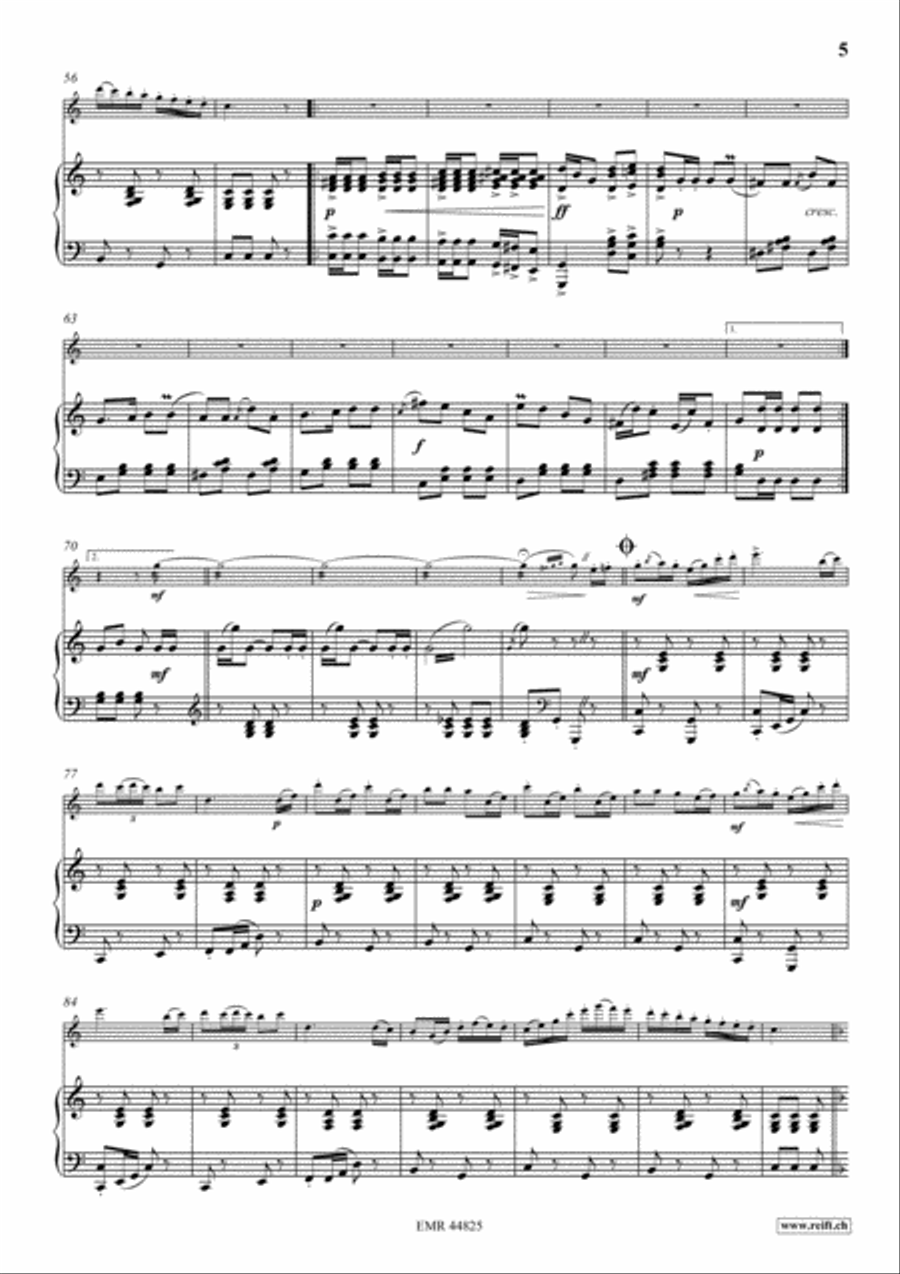 Souvenir de St.-Petersbourg Flute Solo scores gallery preview page 6
