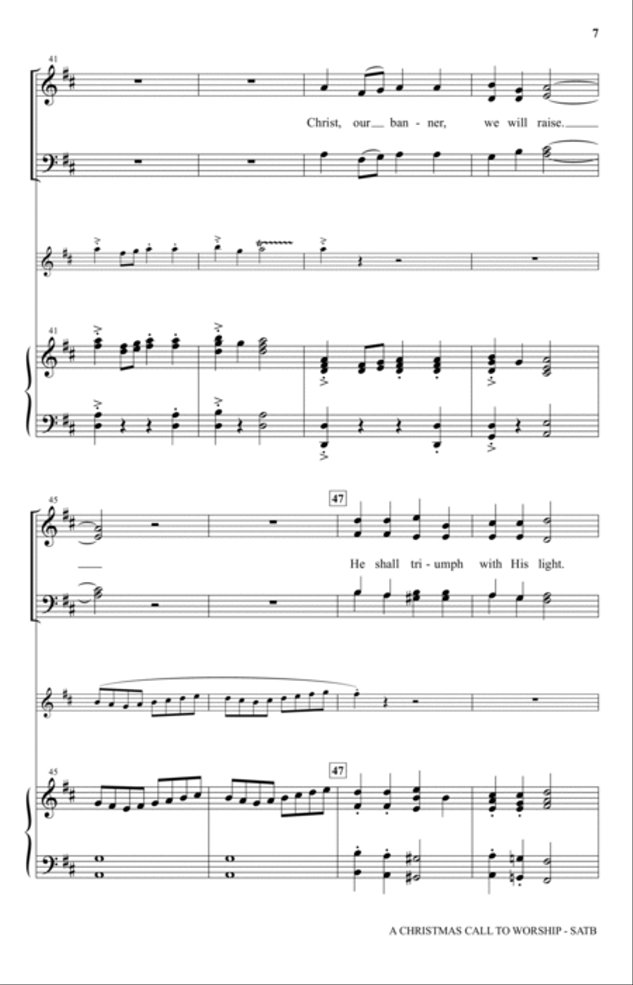 A Christmas Call To Worship 4-Part scores gallery preview page 6