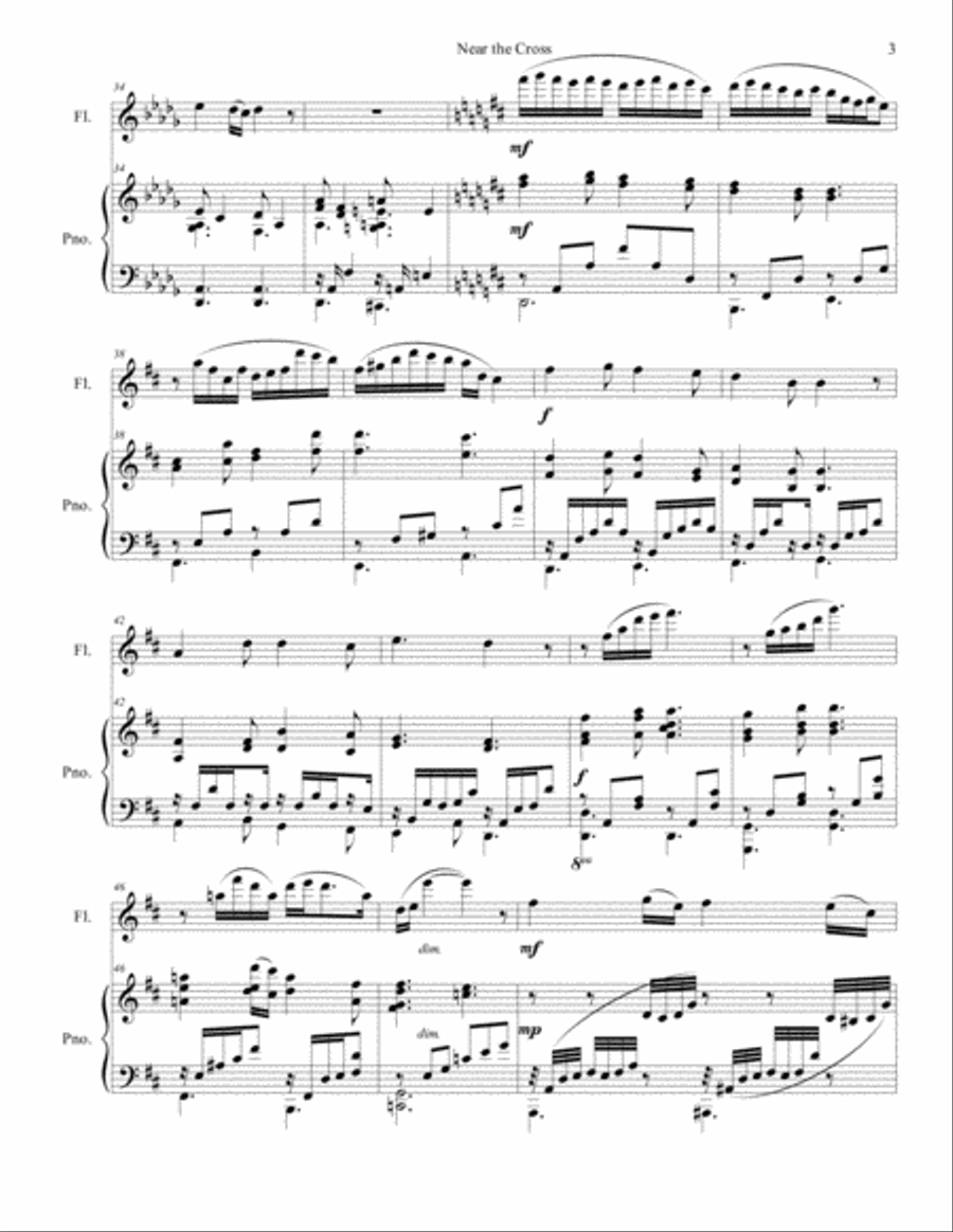Near the Cross Flute Solo scores gallery preview page 3