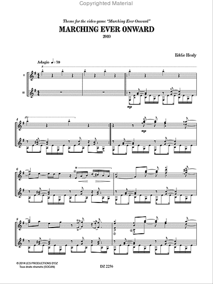 Marching Ever Onward Marching Ever Onward Classical Guitar scores gallery preview page 2