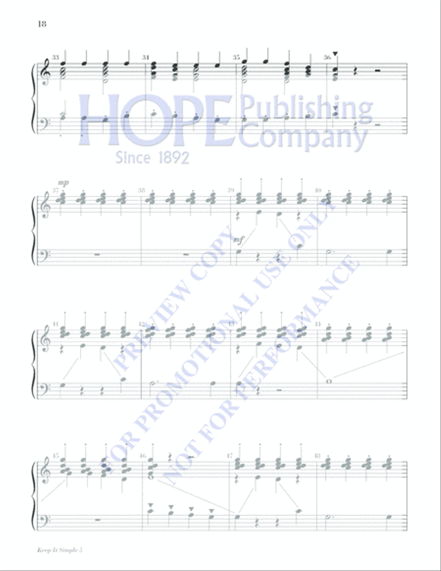 Keep It Simple 5 (Christmas Sacred and Secular) 2-Octaves scores gallery preview page 20