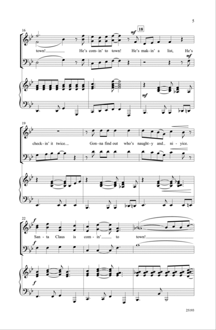 Santa's on His Way Medley Choir scores gallery preview page 4