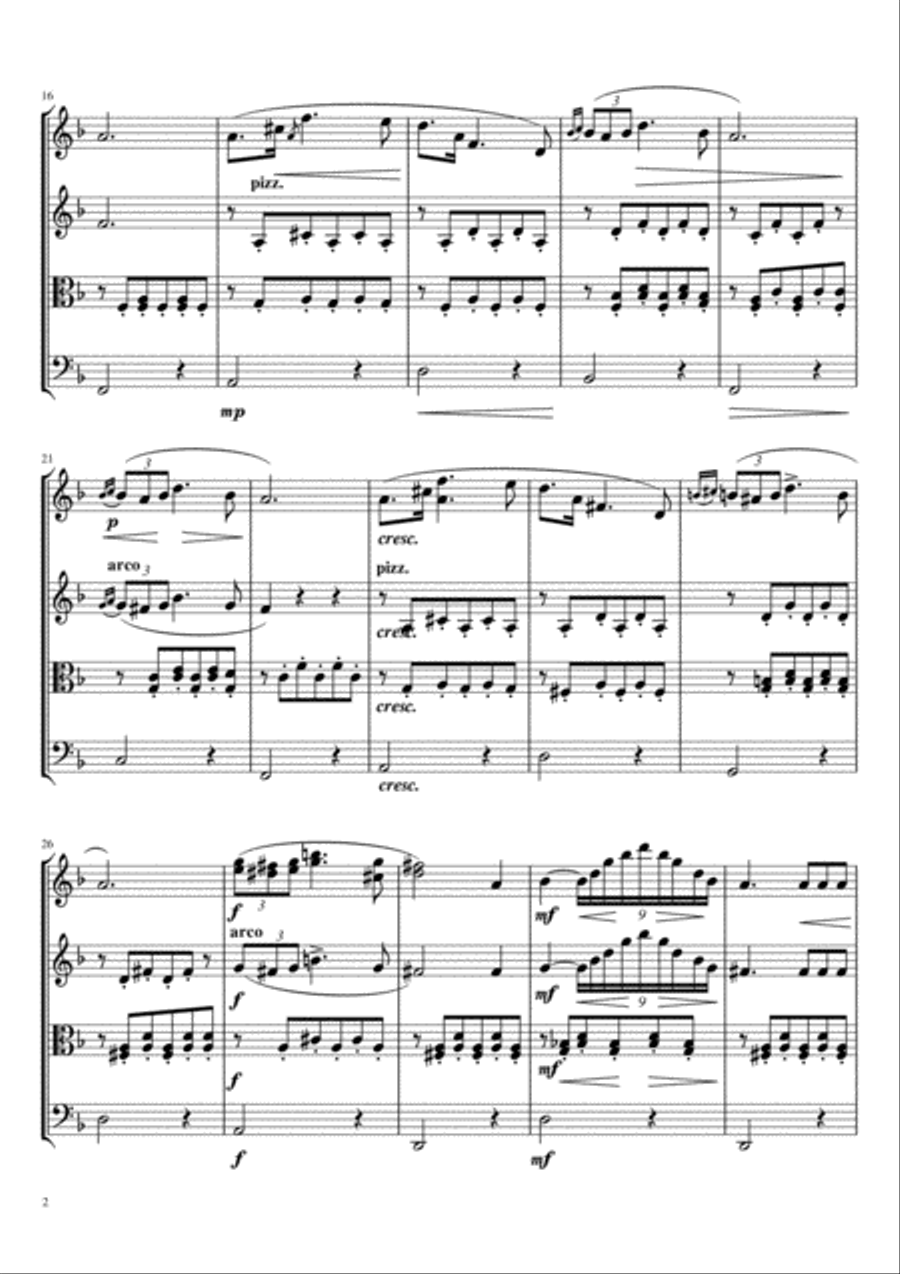 Serenade (Standchen, D957) for String Quartet String Quartet scores gallery preview page 3