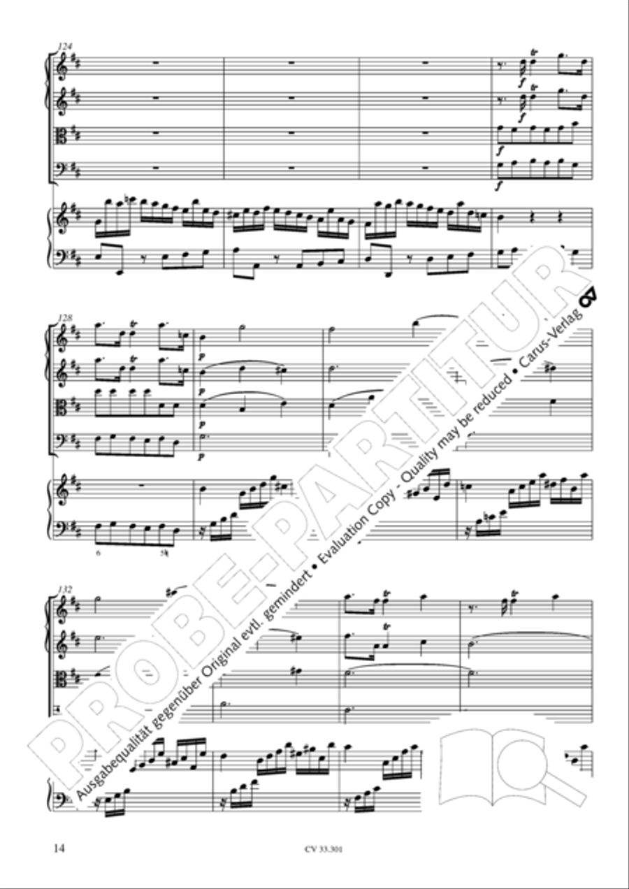 Concerto per il Cembalo in D Cello scores gallery preview page 15
