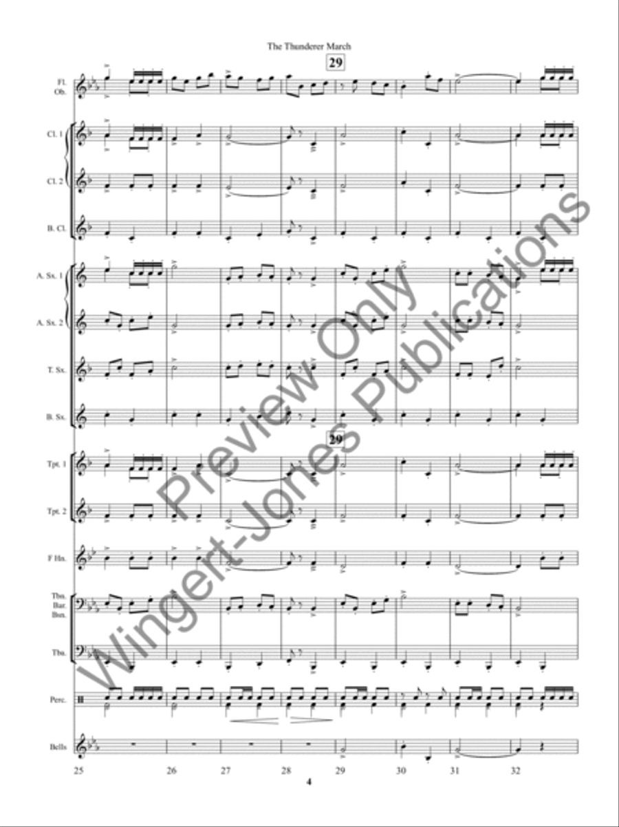 The Thunderer March Concert Band scores gallery preview page 8