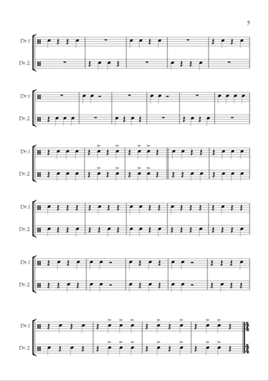 Drumset Duets Vol.1 Drumset Duets Vol.1 Drum Set scores gallery preview page 5