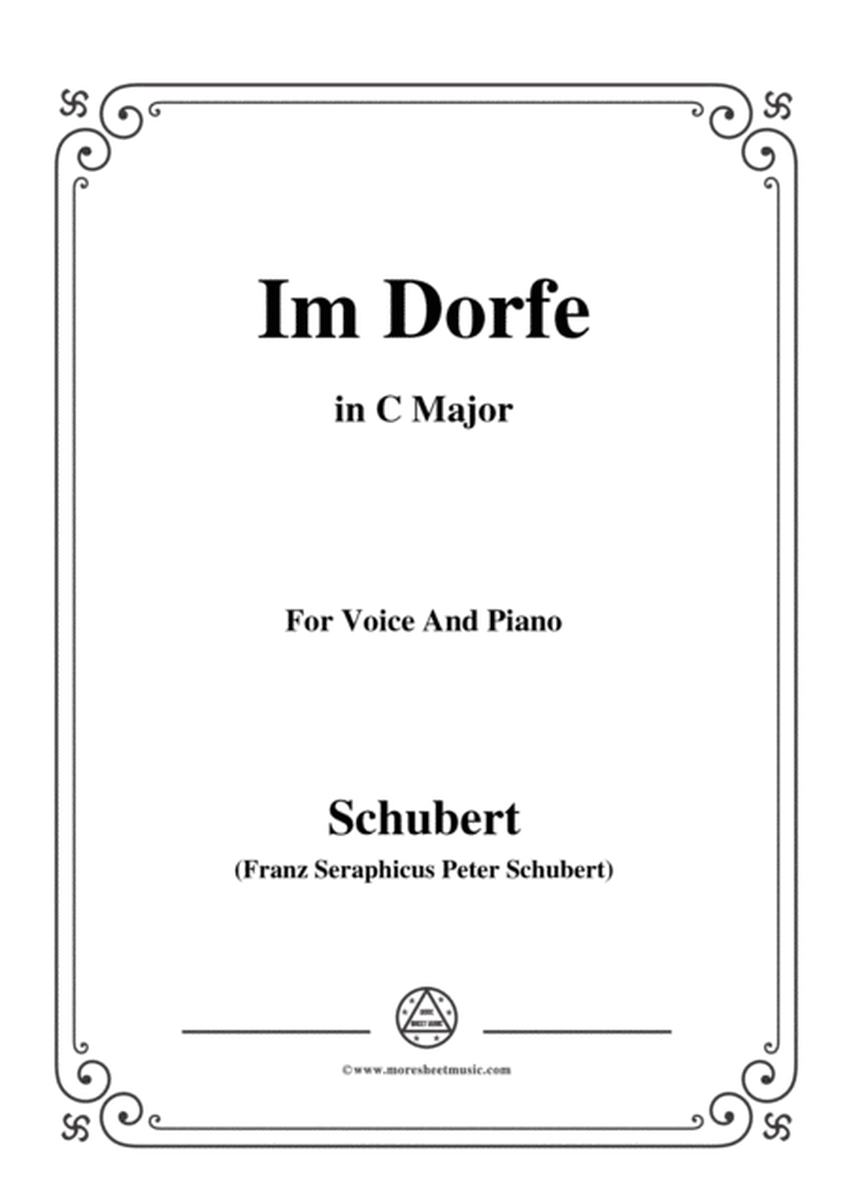 Schubert-Im Dorfe,in C Major,Op.89 No.17,for Voice and Piano image number null