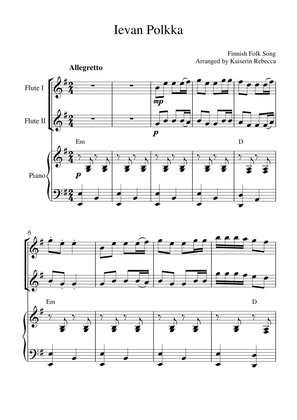 Ievan Polkka (for flute duet and piano accompaniment)