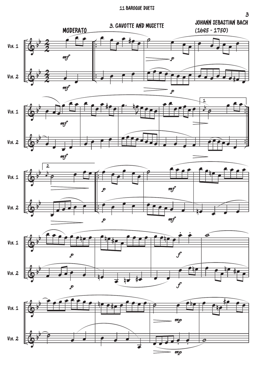 Baroque violin sheet music outlet