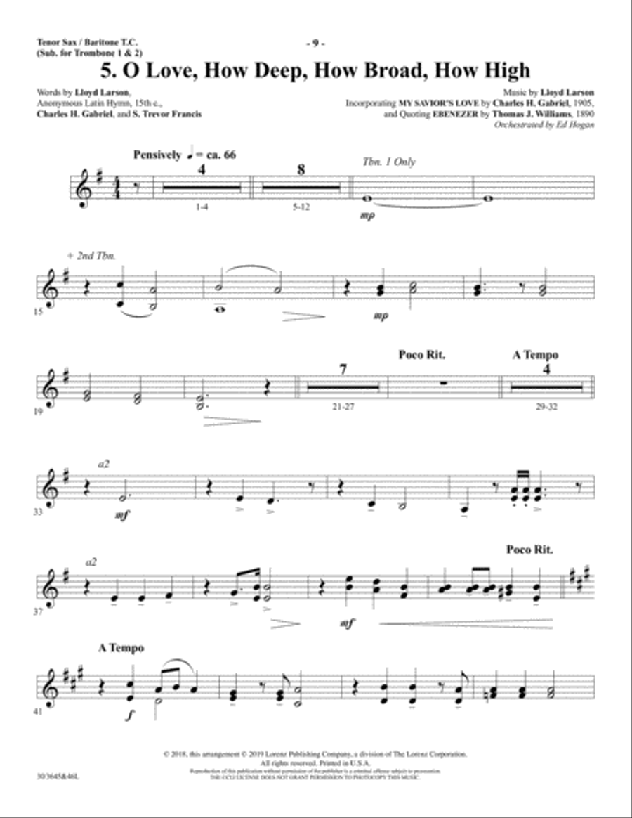 Calvary's Love - CD with Printable Parts Choir scores gallery preview page 13