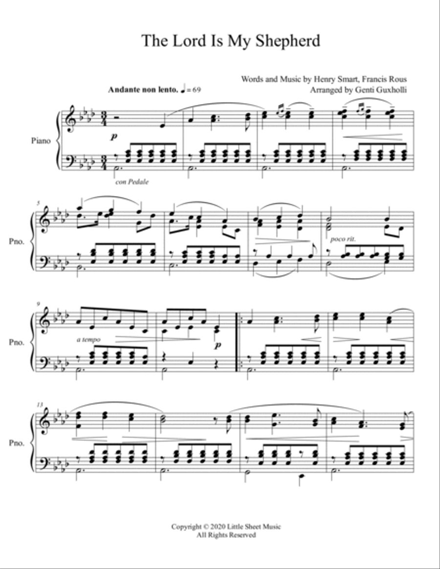 The Lord Is My Shepherd The Lord Is My Shepherd Piano Solo scores gallery preview page 2