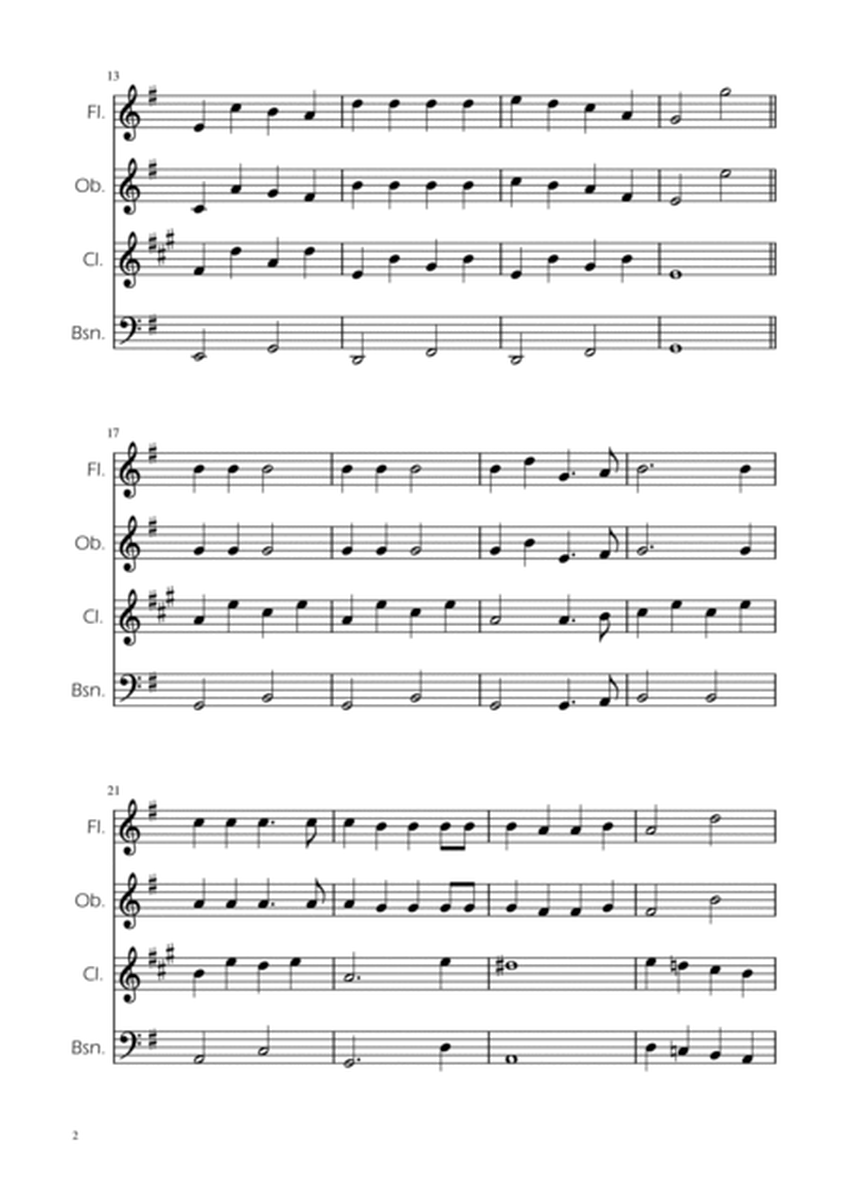 Jingle Bells - Woodwind Quartet image number null