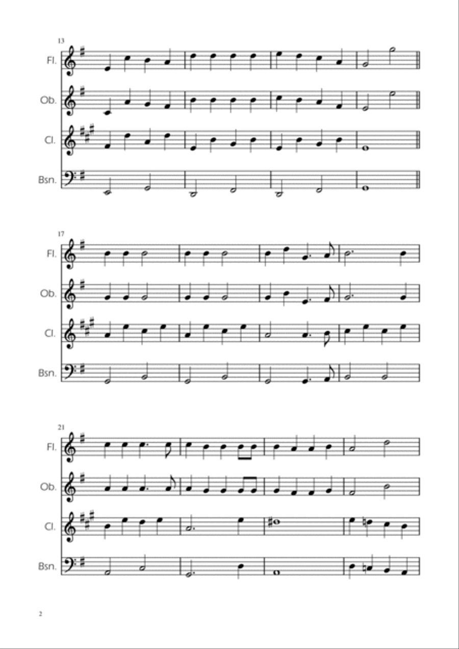 Jingle Bells - Woodwind Quartet Woodwind Quartet scores gallery preview page 2
